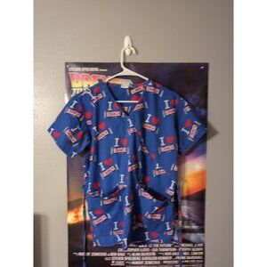“I Heart Nestle Crunch” Nestle Brand Scrub Top Size S Nurse